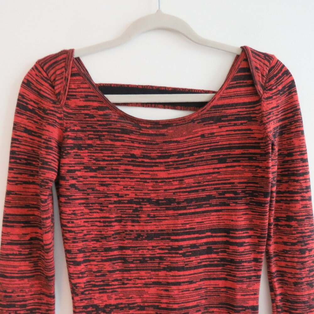 REBECCA MINKOFF Silk Cashmere Open Back Essef Sweater Dress Burnt Orange Size S - Picture 4 of 16